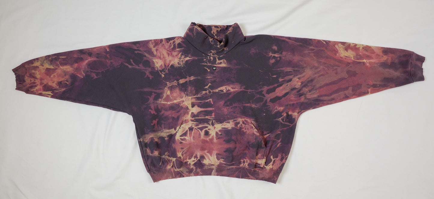 YZY pink + purple mock neck sweatshirt
