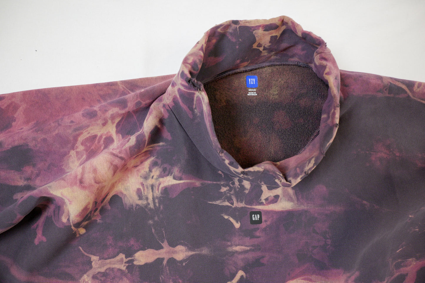 YZY pink + purple mock neck sweatshirt