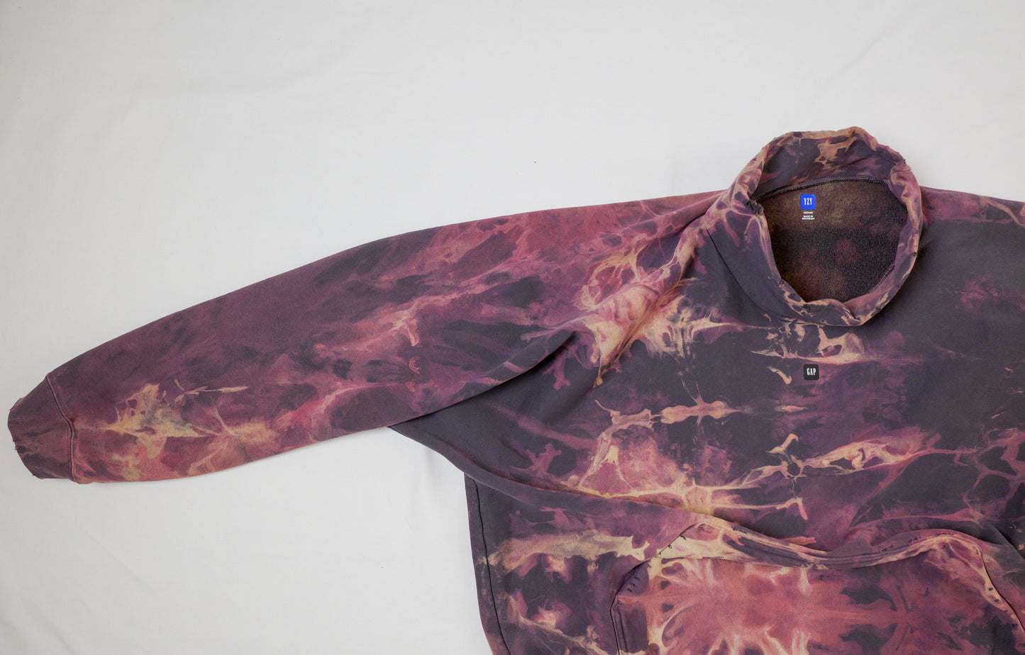 YZY pink + purple mock neck sweatshirt