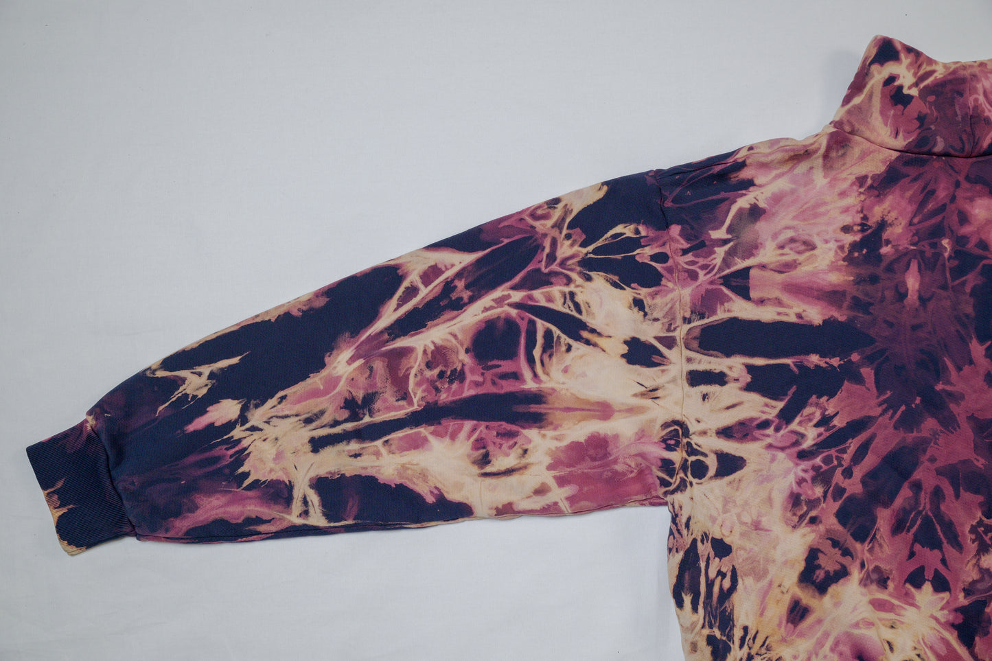 purple tyger cloth mock neck sweater