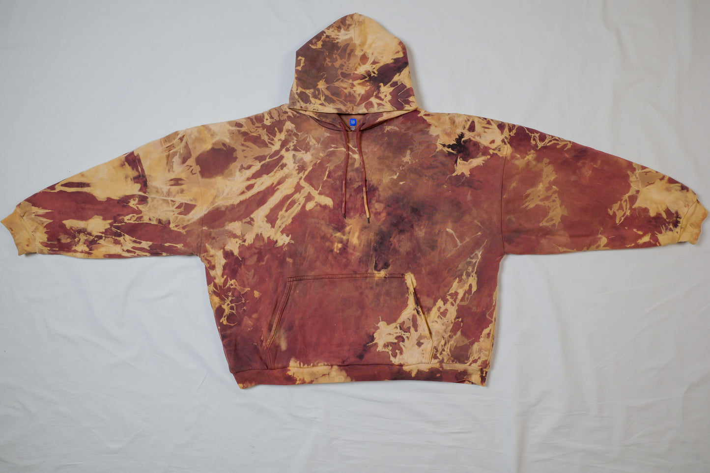 red + yellow double layer hoodie