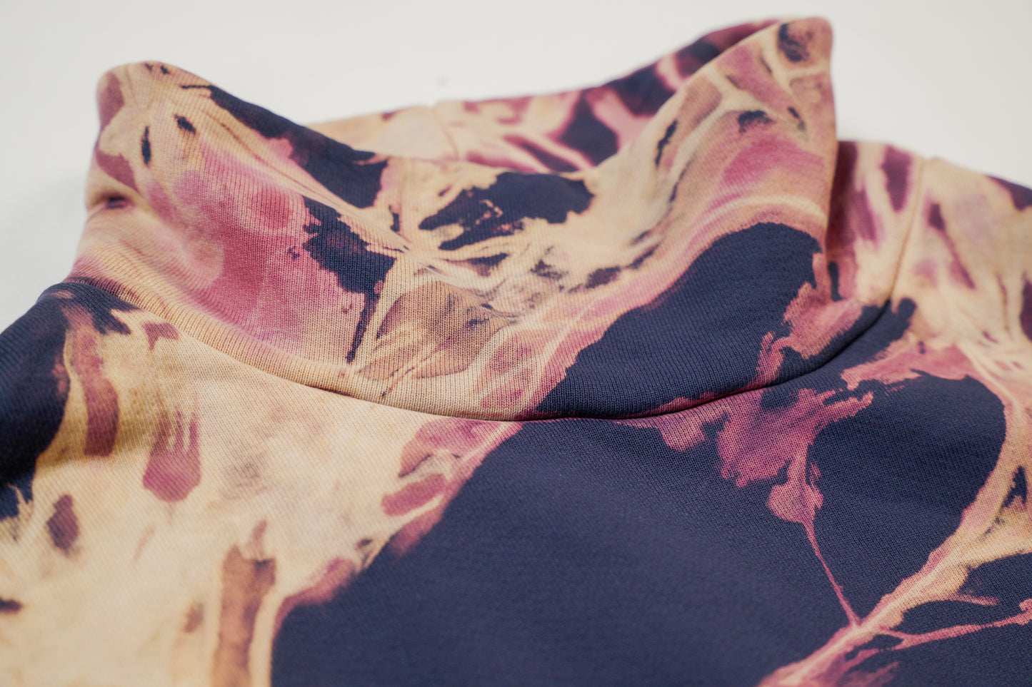 purple tyger cloth mock neck sweater
