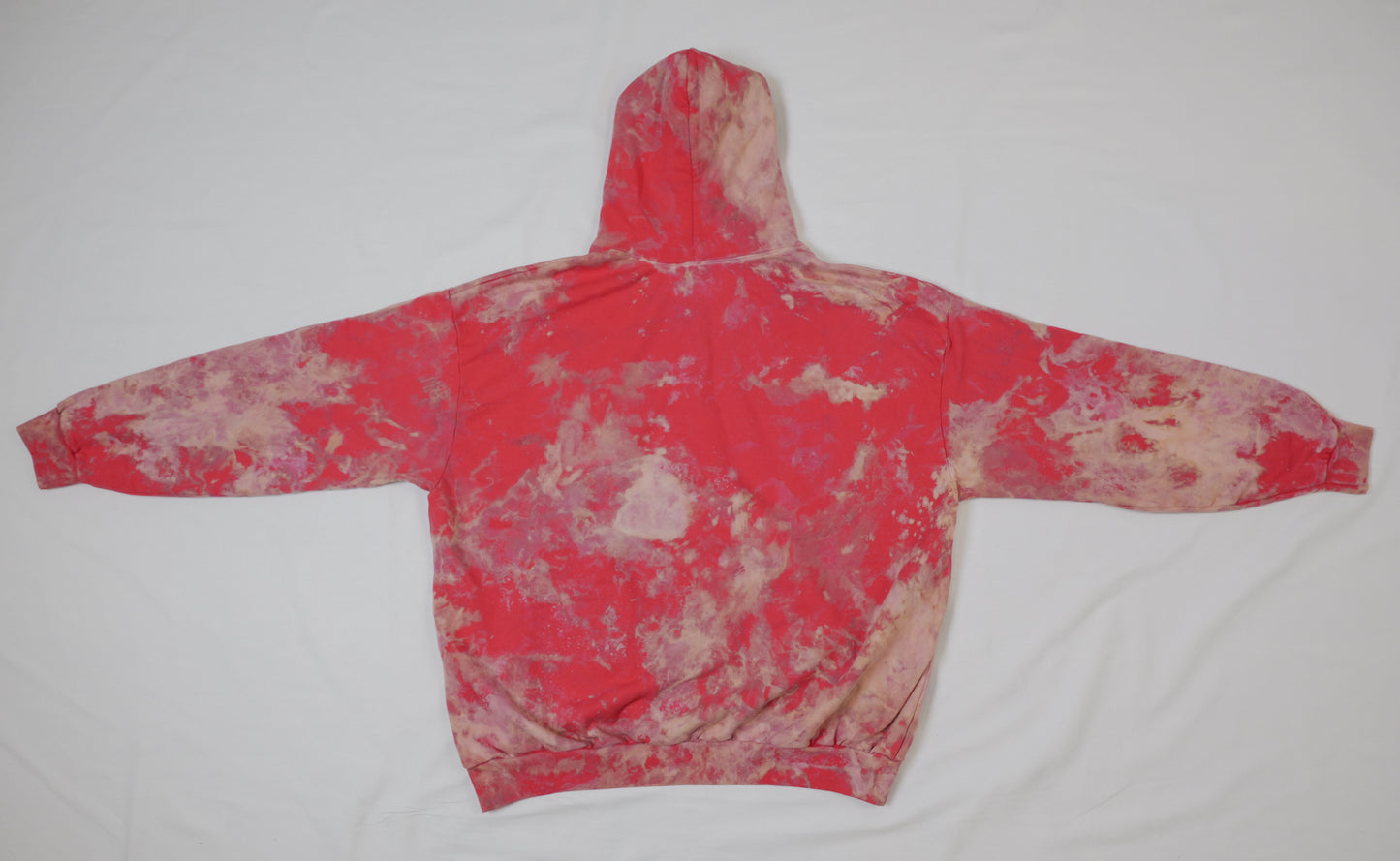 red fleece hoodie