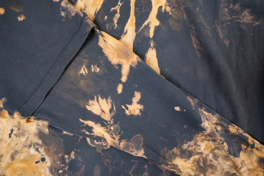 oversized black layered sleeve hoodie