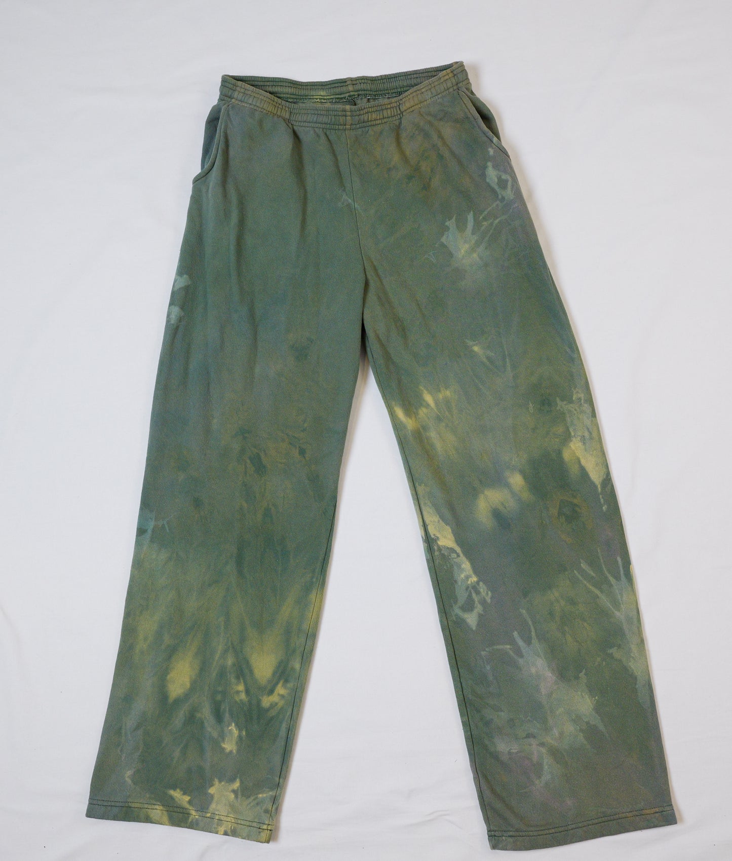 Green fleece sweatpants