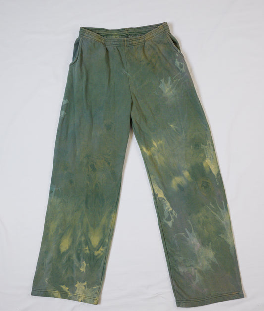 Green fleece sweatpants