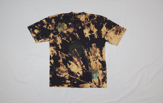 black + gold adorned t-shirt